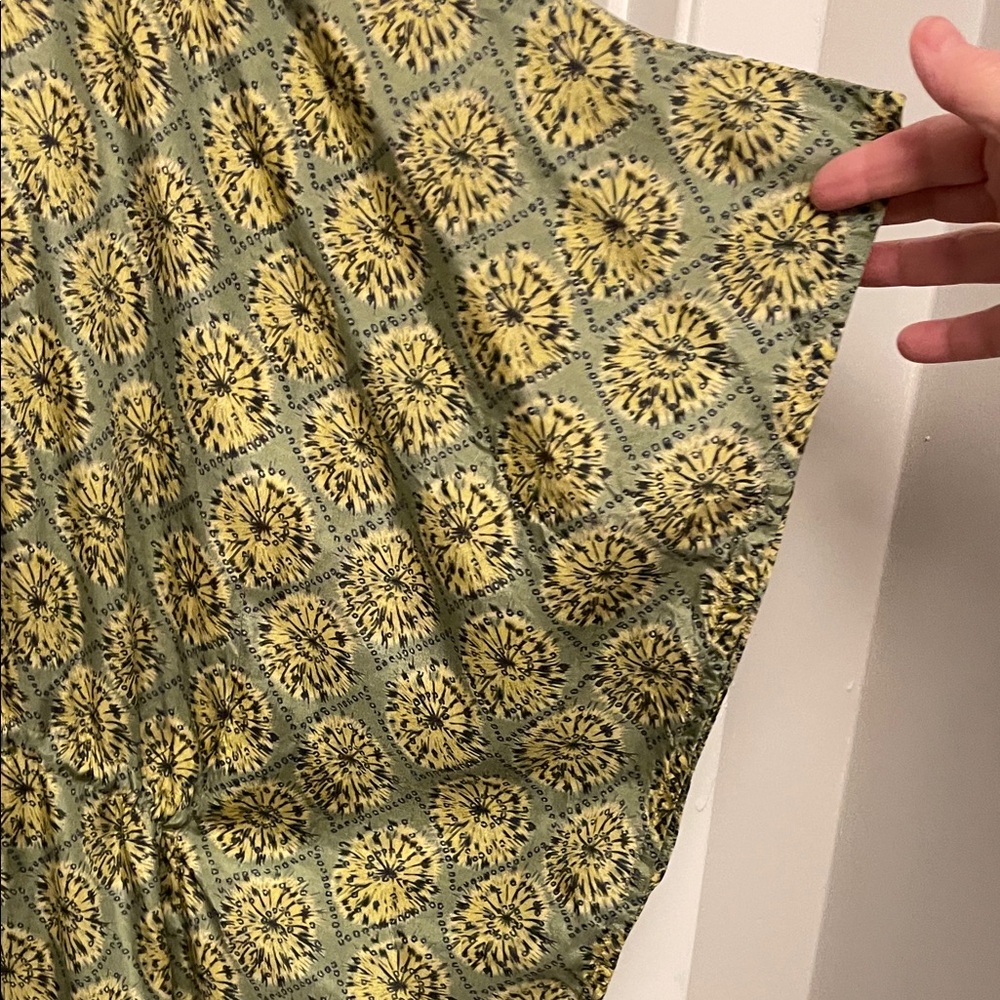 Jayshree Dalal Green Patterned Kafton Size XL - Picture 4 of 9